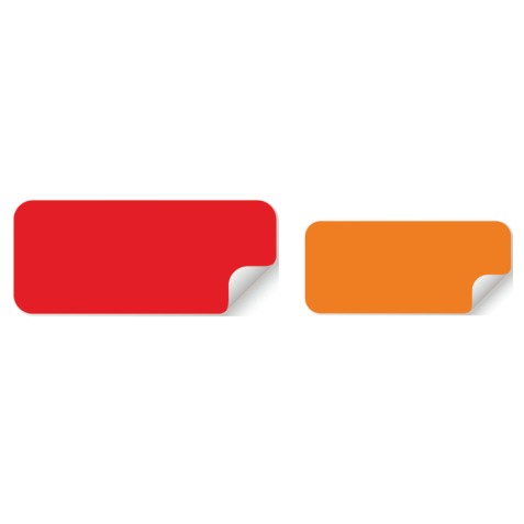 Etiquettes de contrôle Multi-Usages - Papier  - 40 x 18 mm - Rouge