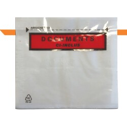 Pochette adhésive porte documents   - 160 x 120 mm