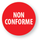 Rouleau d'étiquettes d'inspection - "Non Conforme"