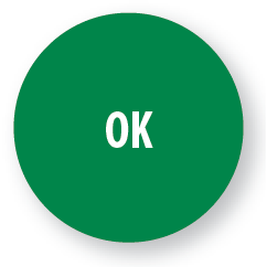 Rouleau d'étiquettes de contrôle - "OK"