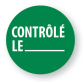Rouleau d'étiquettes de contrôle - "Contrôlé le" avec zone de texte