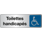 Panneau - Toilettes Handicapés - Adhésif