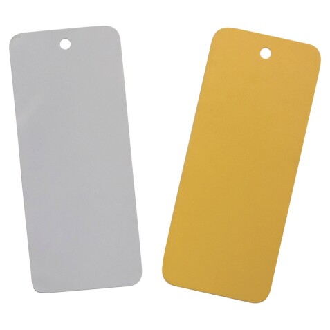 Etiquettes d'inspection - Œillet américain - PVC - Lot de 1000  - 110 x 55 mm - Jaune