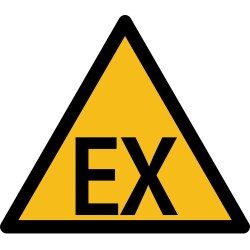 Panneau danger - Atmosphère explosive - W021  - 100 mm - PVC