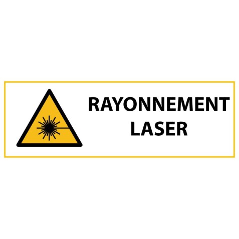 Panneau de danger - Rayonnement laser - W004