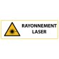 Panneau de danger - Rayonnement laser - W004