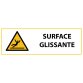 Panneau de danger - Surface glissante - W011