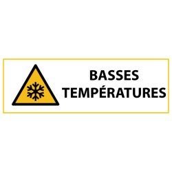Panneau de danger - Basses températures - W010   - 297 x 105 mm - PVC
