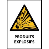 Panneau - Produits Explosifs - W002   - 210 x 297 - PVC