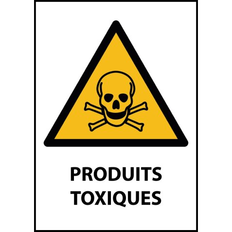 Panneau - Produits Toxiques - W016   - Vinyle Souple Autocollant - A5