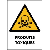 Panneau - Produits Toxiques - W016   - Vinyle Souple Autocollant - A4