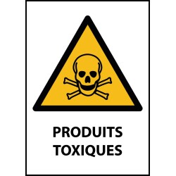 Panneau - Produits Toxiques - W016   - PVC dos adhésif - A5