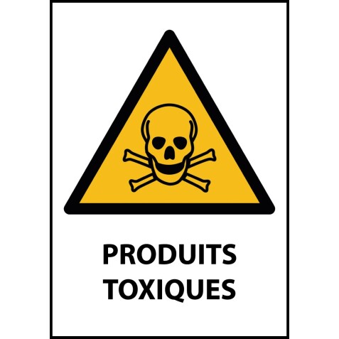 Panneau - Produits Toxiques - W016   - PVC dos adhésif - A5