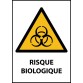 Panneau - Risque biologique - W009   - Vinyle Souple Autocollant - A4