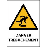 Panneau - Danger Trébuchement - W007   - 210 x 297 - Vinyle souple autocollant