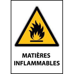 Panneau - Matières inflammables - W021