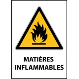 Panneau - Matières inflammables - W021   - 210 x 297 - PVC
