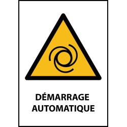 Panneau - Démarrage automatique - W018   - PVC - A4
