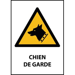 Panneau - Chien de garde - W013   - PVC - A4