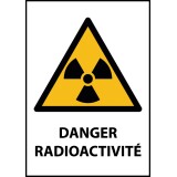 Panneau - Danger Radioactivité - W003   - Vinyle Souple Autocollant - A4