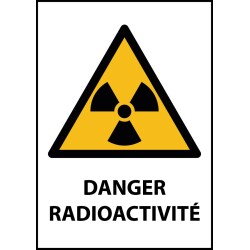 Panneau - Danger Radioactivité - W003   - Vinyle Souple Autocollant - A4