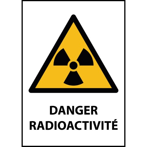 Panneau - Danger Radioactivité - W003   - PVC - A4