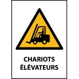 Panneau danger - Chariots élévateurs - W014