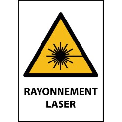 Panneau - Rayonnement laser - W004   - PVC - A4