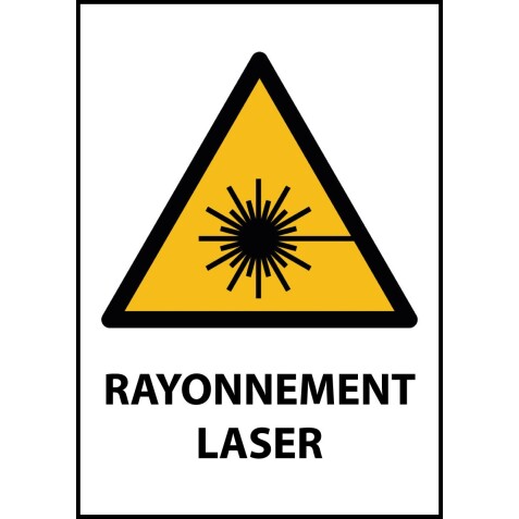 Panneau - Rayonnement laser - W004   - PVC - A4