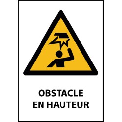 Panneau - Obstacle en hauteur - W023   - Vinyle Souple Autocollant - A5