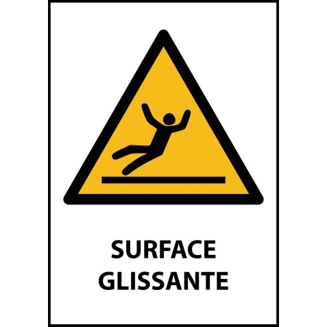 Panneau - Surface glissante - W011   - PVC - A4