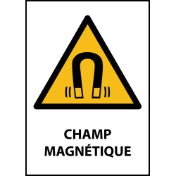 Panneau - Champ magnétique - W006   - PVC - A4