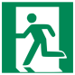 Panneau - Sortie de secours gauche - E001  - 125 x 125 mm - PVC