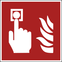 Panneau signalétique - Point d'alarme - 250x250 mm