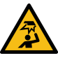 Pictogramme de danger - Obstacle en hauteur - W020   - 315 mm - PVC