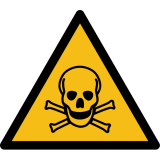 Panneau danger - Matières toxiques - W016  - 100 mm - PVC