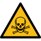 Panneau danger - Matières toxiques - W016  - 100 mm - PVC