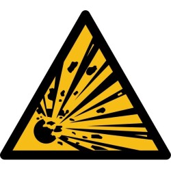 Panneaux - Matières explosives - W002   - 200 mm - PVC