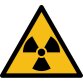 Pictogramme de danger - Matières radioactives ou radiations - W003   - 50 mm - Vinyle Souple Autocollant