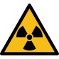 Pictogramme de danger - Matières radioactives ou radiations - W003   - 100 mm - Vinyle Souple Autocollant