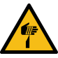 Pictogramme de danger - Elément pointu - W022   - 200 mm - Vinyle Souple Autocollant