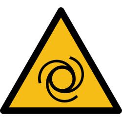 Pictogramme de danger - Démarrage automatique - W018   - 50 mm - Vinyle Souple Autocollant