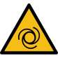 Pictogramme de danger - Démarrage automatique - W018   - 50 mm - Vinyle Souple Autocollant
