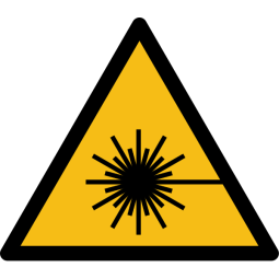 Pictogramme de danger - Rayonnement laser - W004