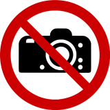 Panneau d'interdiction - Interdiction de photographier - P029  - 200 mm - PVC