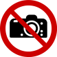 Panneau d'interdiction - Interdiction de photographier - P029  - 315 mm - PVC