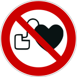 Panneau d'Interdiction - Interdit aux personnes porteuses d'un stimulateur cardiaque - P007
