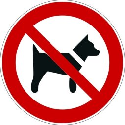 Panneau d'Interdiction - Interdit aux chiens - P021