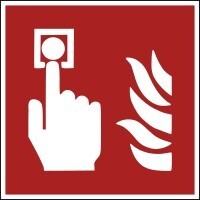 Panneau - Point d'alarme incendie - F005  - 250 x 250 mm - PVC