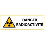 Panneau de danger - Radioactivité - W003   - 297 x 105 mm - PVC